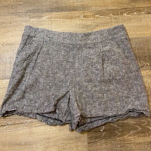 Heather Gray Linen Shorts